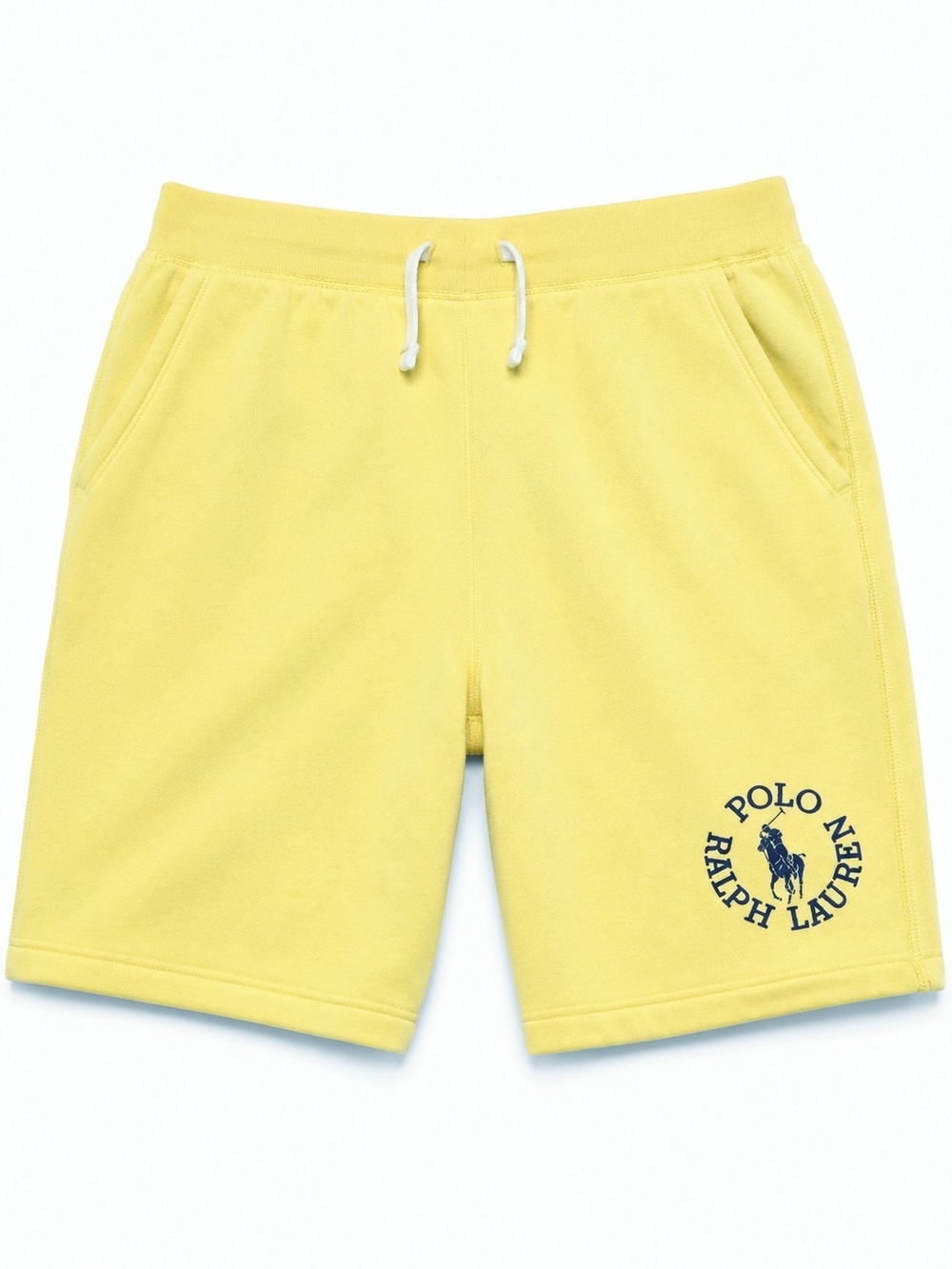 Polo Ralph Lauren Boys XL 18-20 Yellow Fleece Sweat Shorts Logo